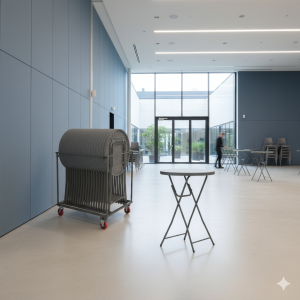 20 Zown Cocktail Ø80 klapborde inkl. bordvogn