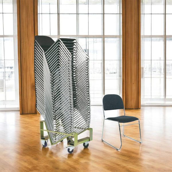 30 Trend Economy stacking chair in black/chrome incl. chair carriage