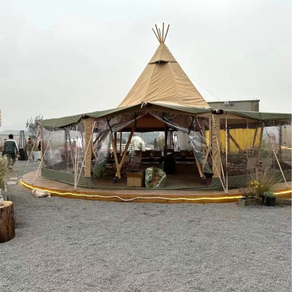 Sider til Teepee 8x8m, transperant PVC (Sæt af 3 sider) - Image 4