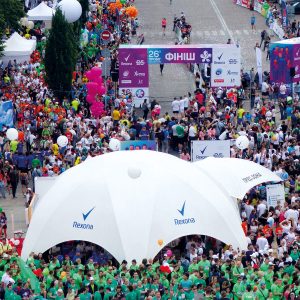 BUBBLE Hexadome M - komplet med tagdug, Fullprint