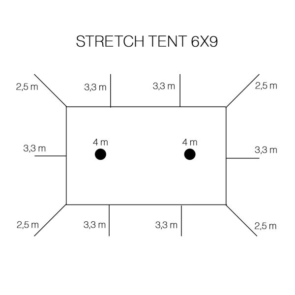 Stretch tent 6x9m -SAND - Komplet - Image 4