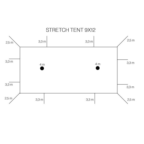 Stretch tent 9x12m - SAND - Komplet - Image 4