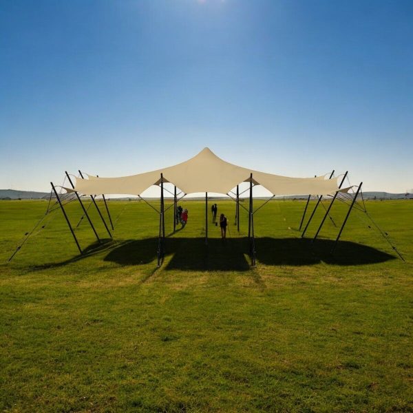 Stretch tent 9x12m - SAND - Komplet - Image 2