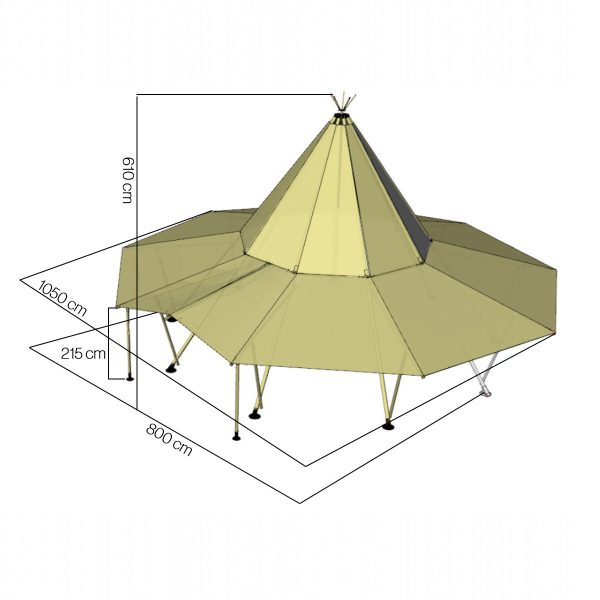 Teepee 8x8m PVC - Image 5