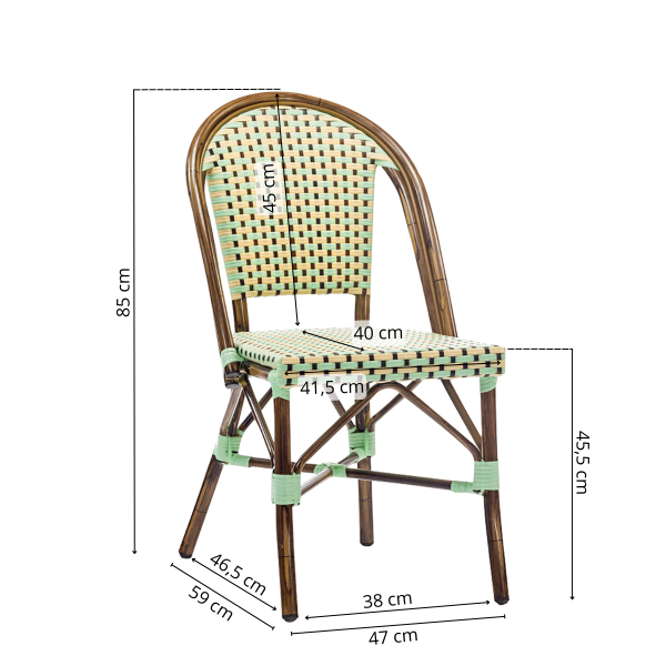 Ellis - Café chair - Wicker - Image 2