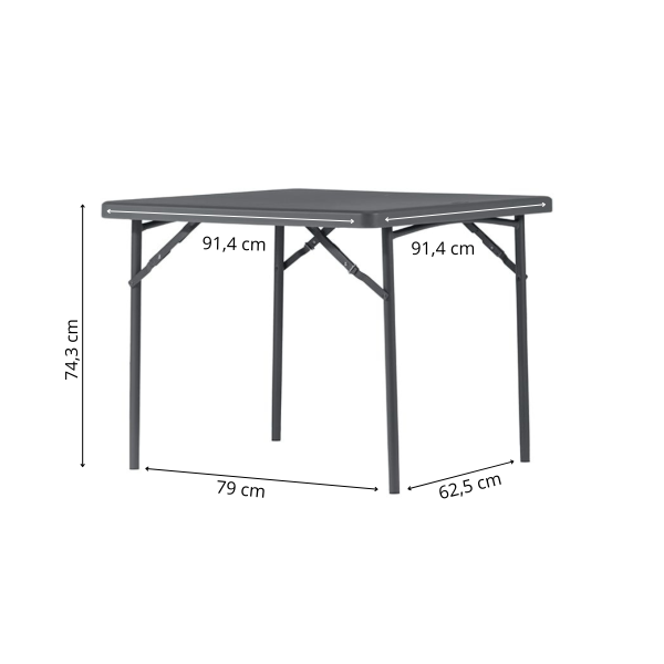 Zown New Classic - folding table XXL 90x90 cm - Image 2