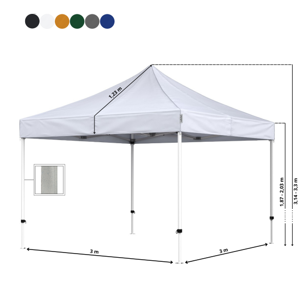 Folding tent Complete 3x3m Economy - Image 8