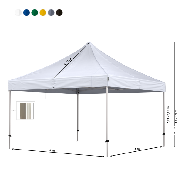 Foldetelt Komplet 4x4m Premium