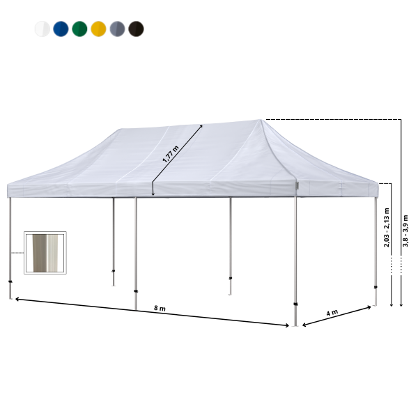 Foldetelt Komplet 4x8m Premium - Image 4
