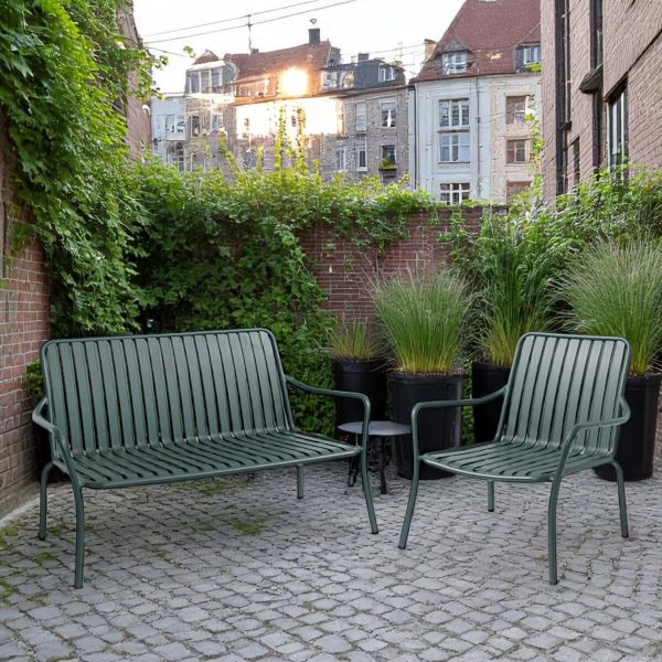 Loungestol stabelbar, metal - Image 5