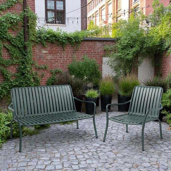 Loungesofa metal, stabelbar - Image 3