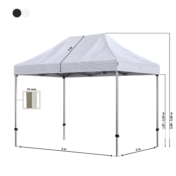 Foldetelt Komplet 2x3m Premium - Image 4