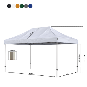Foldetelt Komplet 3x4,5m Premium
