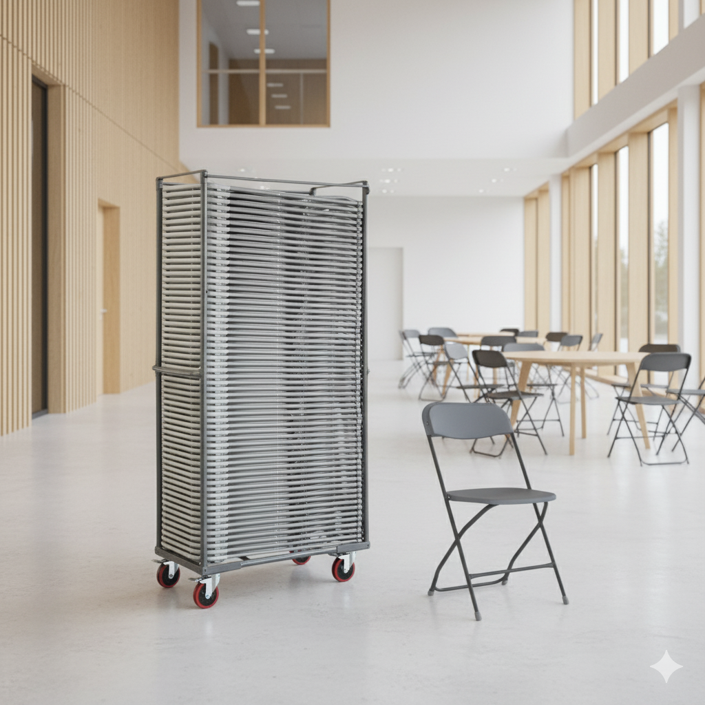 60 Zown Alex klapstole i shark grå inkl. stolevogn