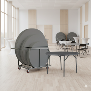 15 Zown Ø120 klapborde inkl. bordvogn