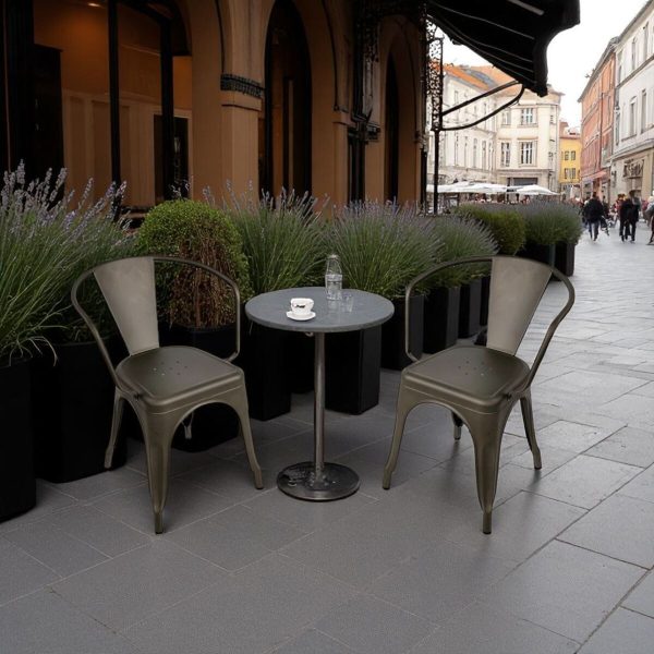 Bistrostol m. armlæn udendørs behandlet - Image 3