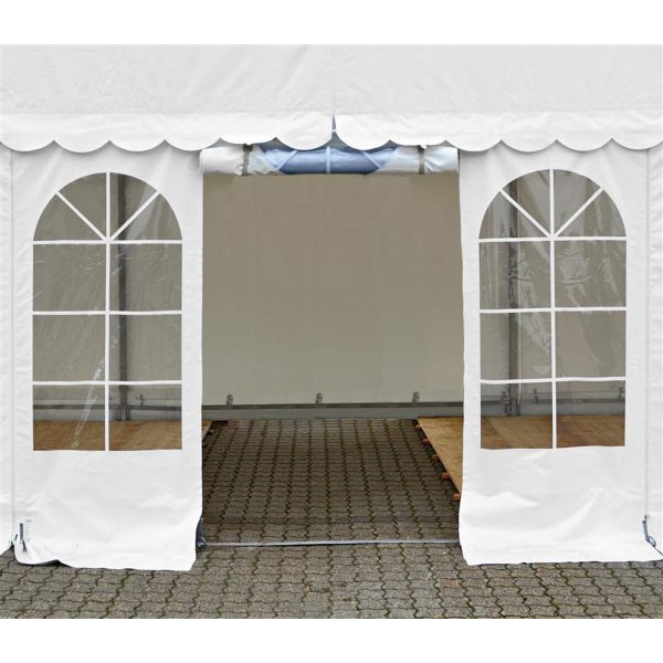 Side 2,2m hvid - lyn/dør/vind, hvid PVC