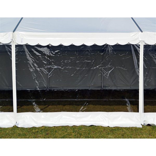 Side 2,2m hvid - lyn - panorama, hvid PVC