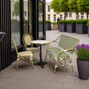 Cafépakke Paris med bænk og 2 stole