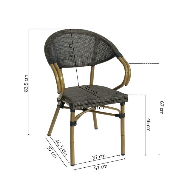 Paris 2 - Café chair w. armrest