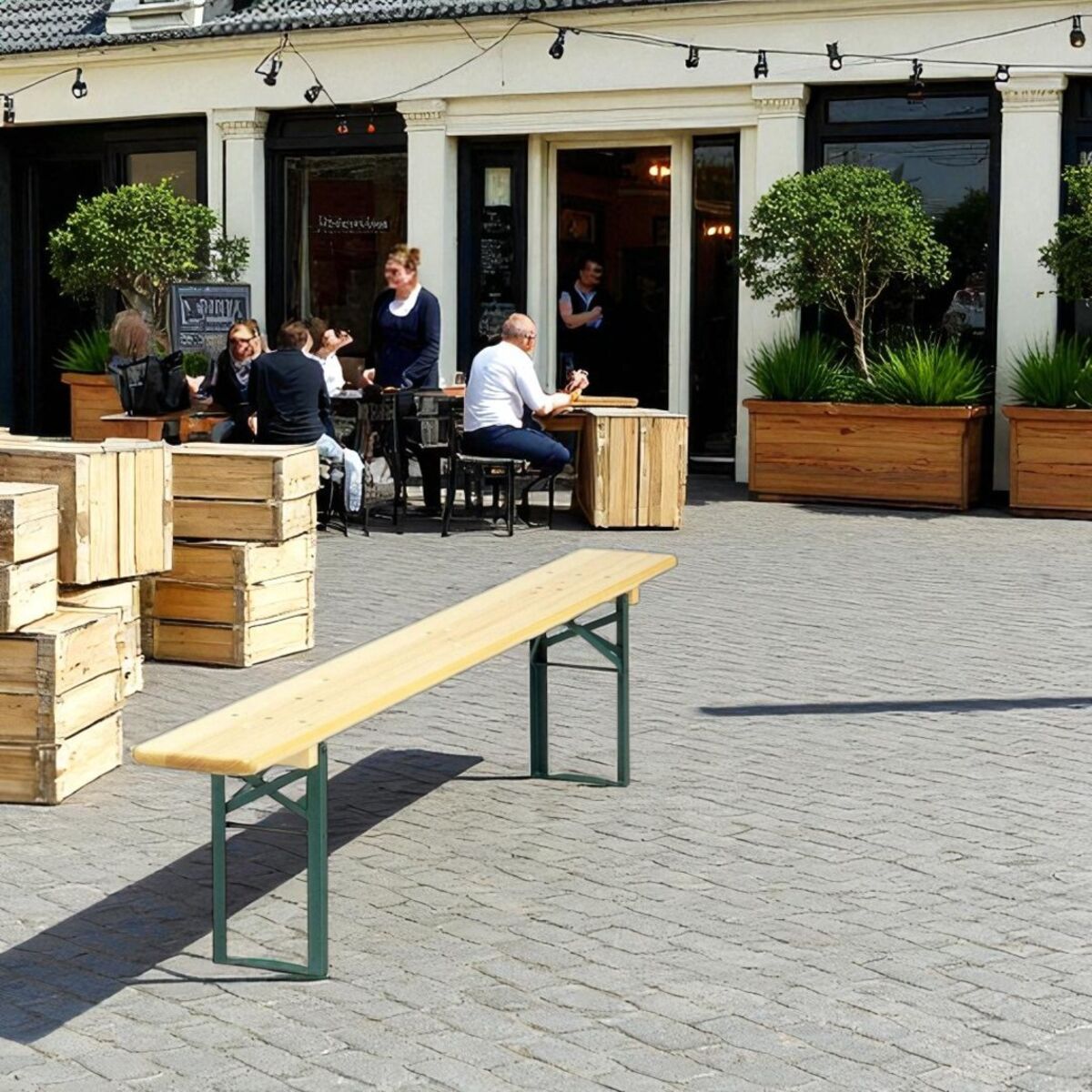 Standard bænk 220x25 cm Naturfarvet