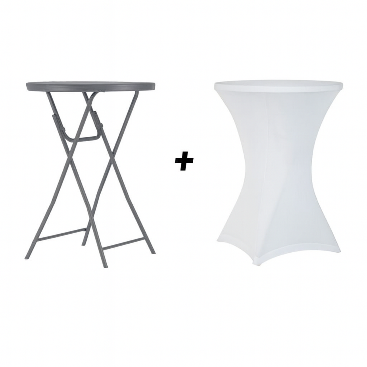 Zown NC - klapbord Cocktail Ø80cm inkl. stretchdug