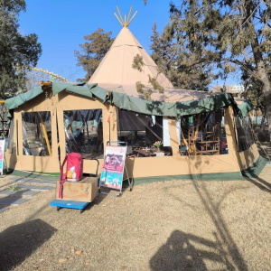 Sider til Teepee Ø8m, transperant m/PVC kant (Sæt af 3 sider)