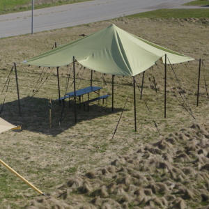DEMO MODEL Stretch tent 6x6m - SAND - Komplet