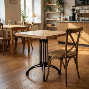 Bordplade massivt birk 38mm, lys valdnødde bejse