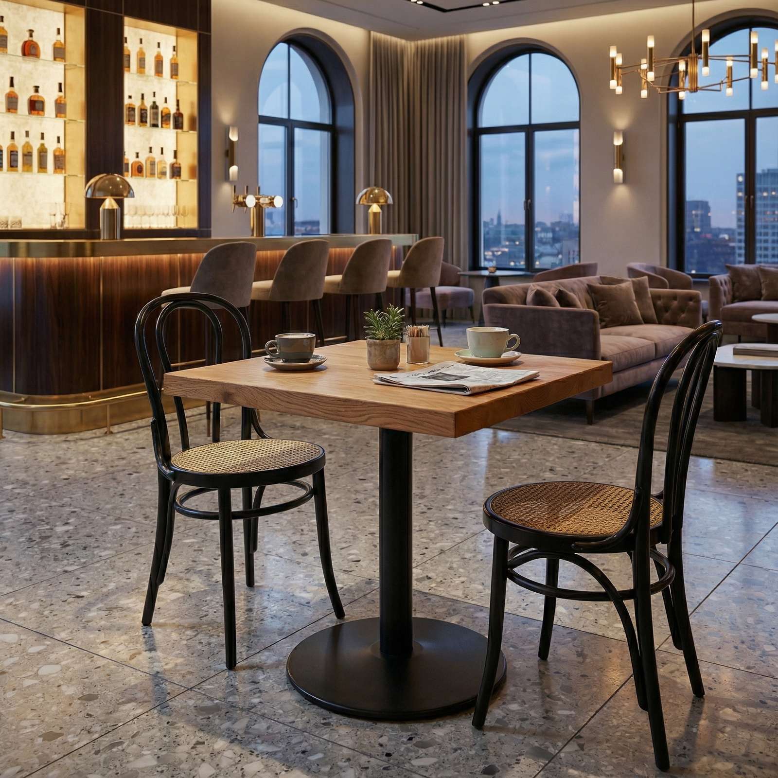 Bordplade massivt Eg 38mm, natur olieret