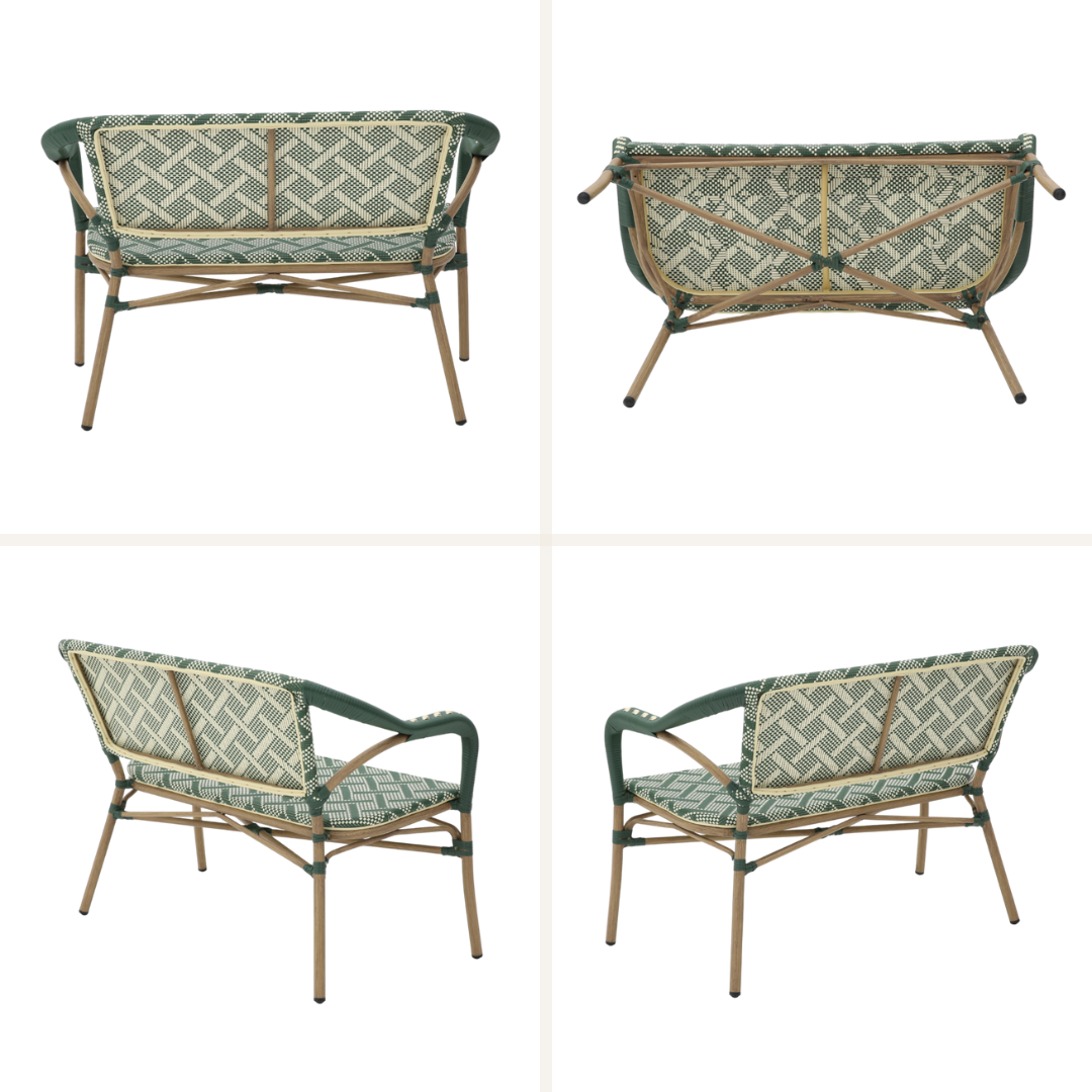 Marseille Cafébænk m. armlæn