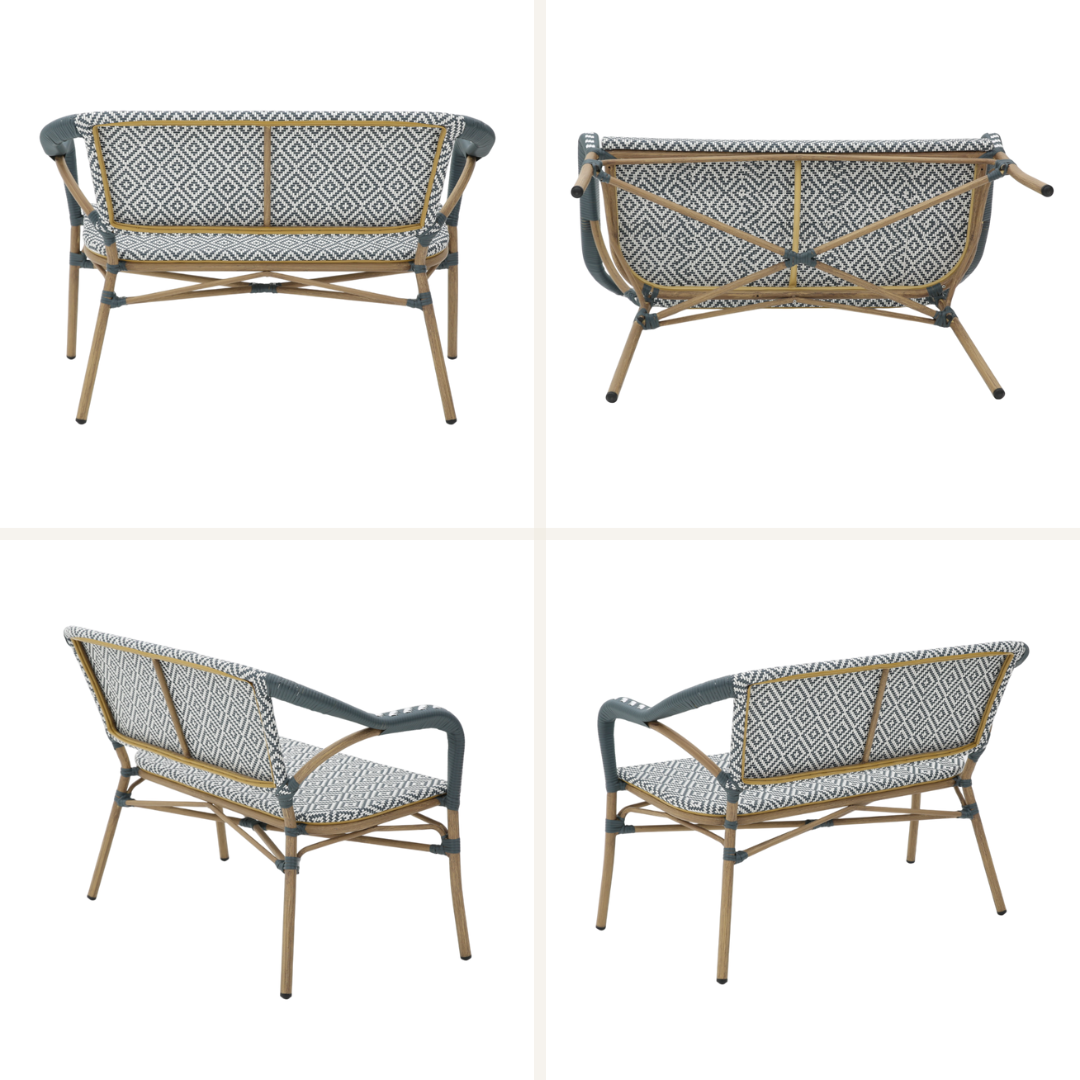 Nantes Cafébænk m. armlæn