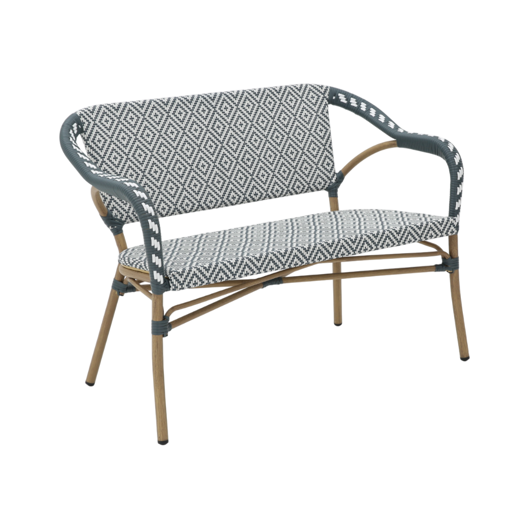 Nantes Cafébænk m. armlæn