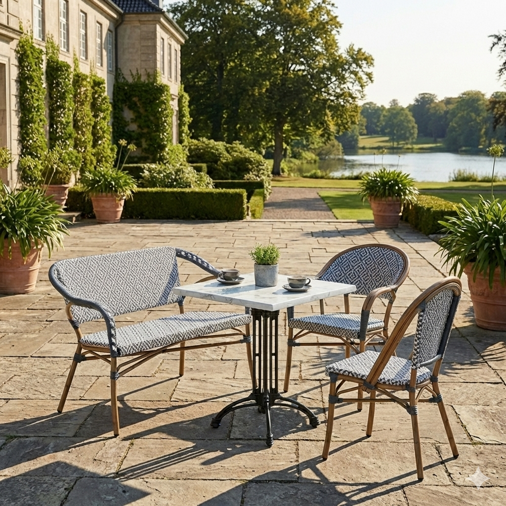 Nantes Cafébænk m. armlæn