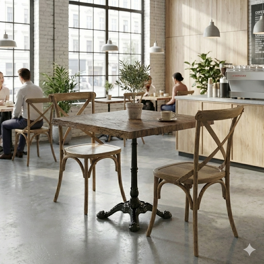 Mørk Eg bordplade firkantet