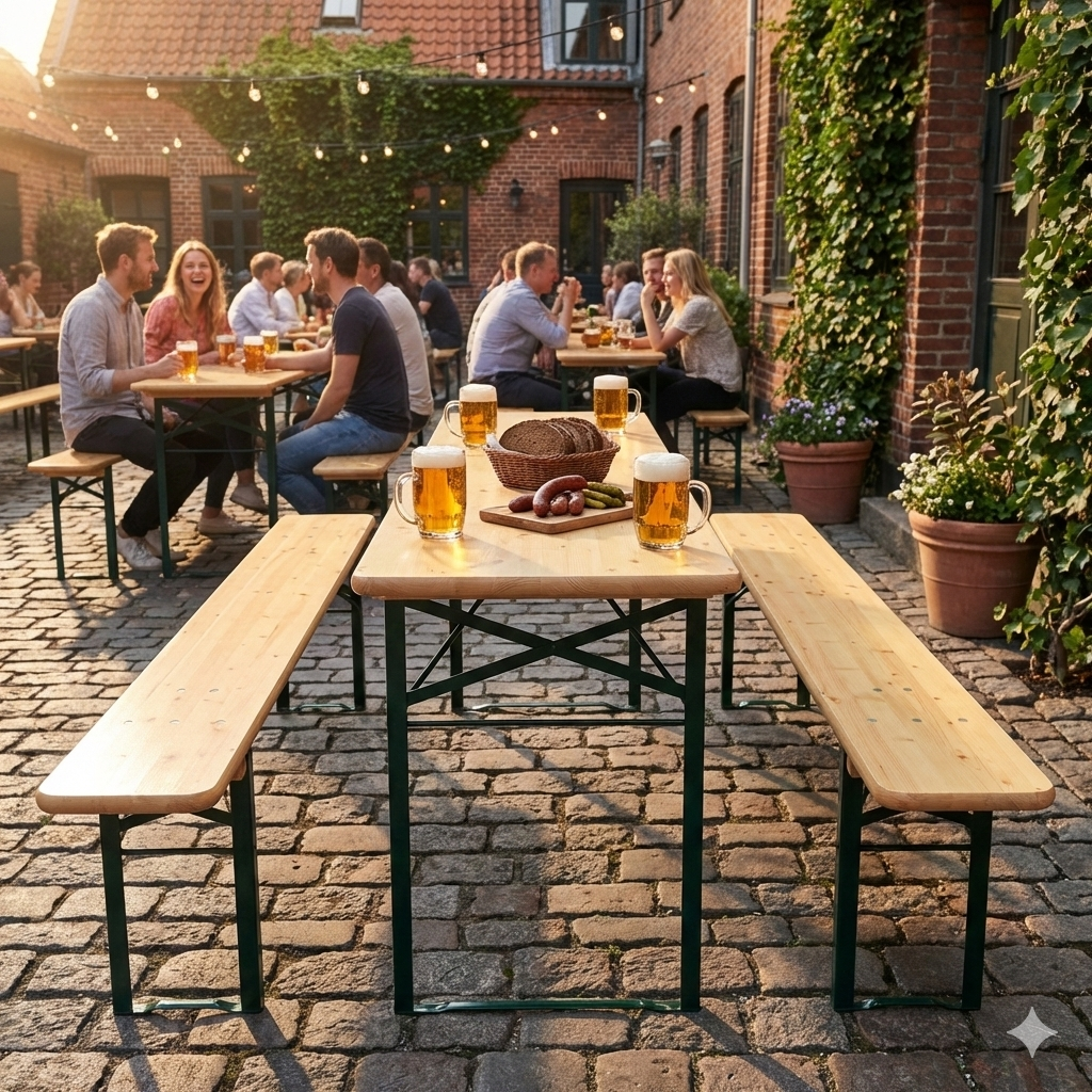 Brau Bord/bænk sæt 220x50 cm