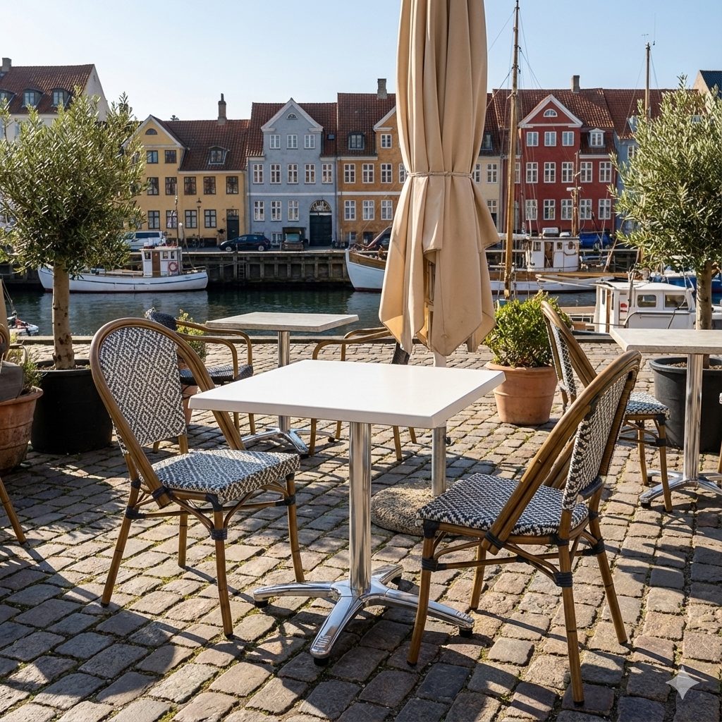 Hvid bordplade firkantet