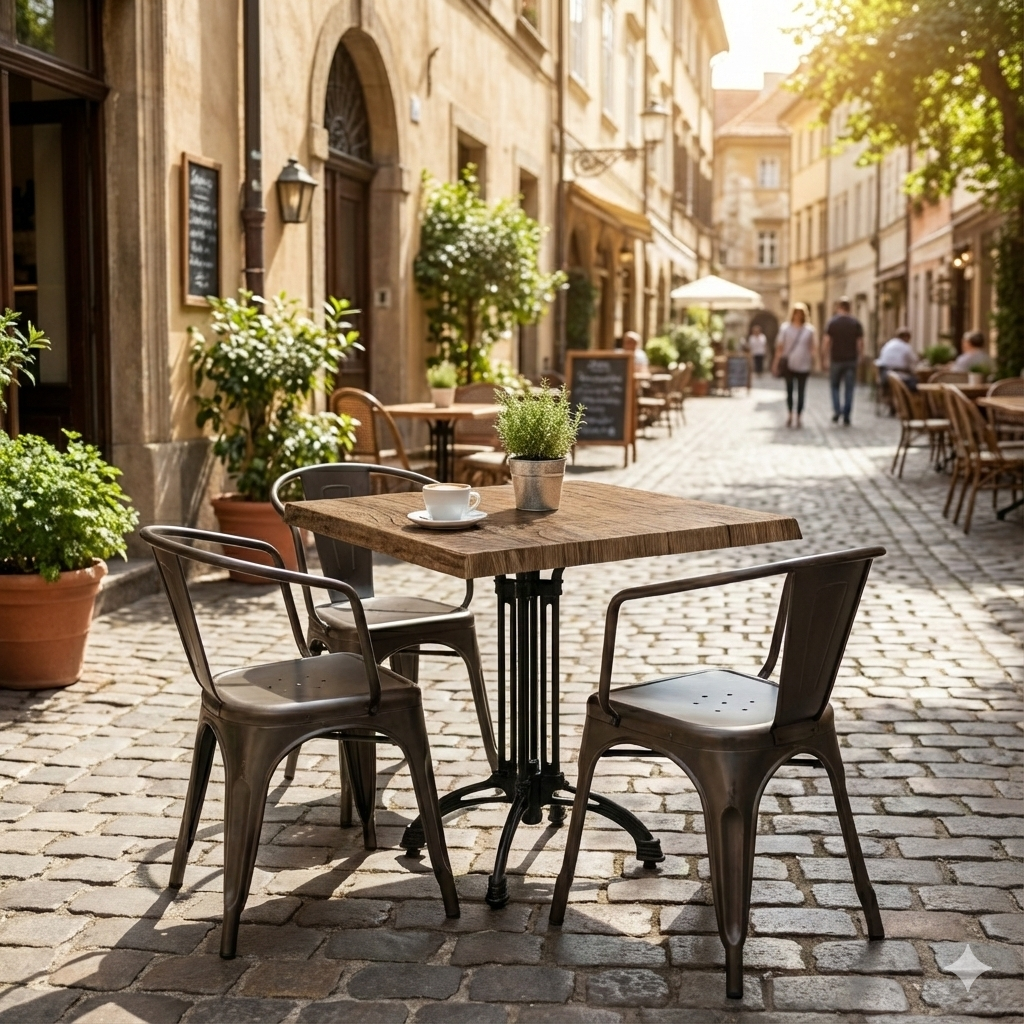 Mørk Eg bordplade firkantet