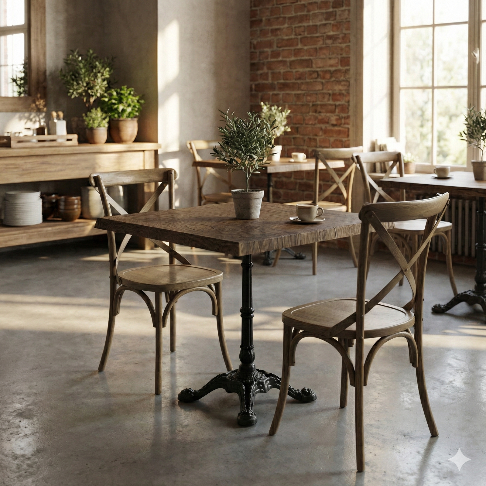 Mørk Eg bordplade firkantet