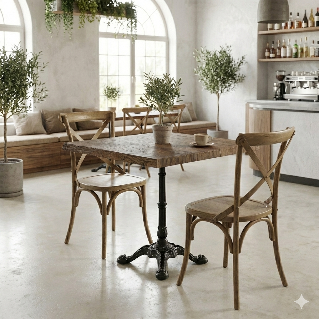 Mørk Eg bordplade firkantet