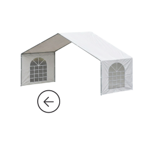 Udvidelsesfag Tent for Events 6x2m inkl. sider og tag