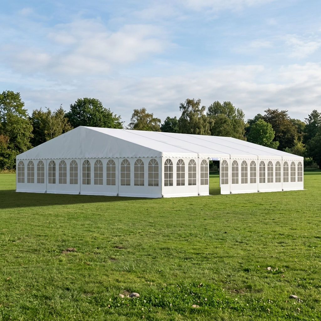 Partytelt Komplet 12 x 15 mtr. HVID