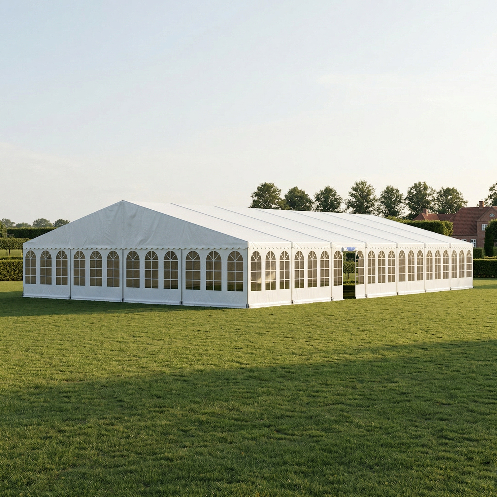 Partytelt Komplet 12 x 21 mtr. HVID