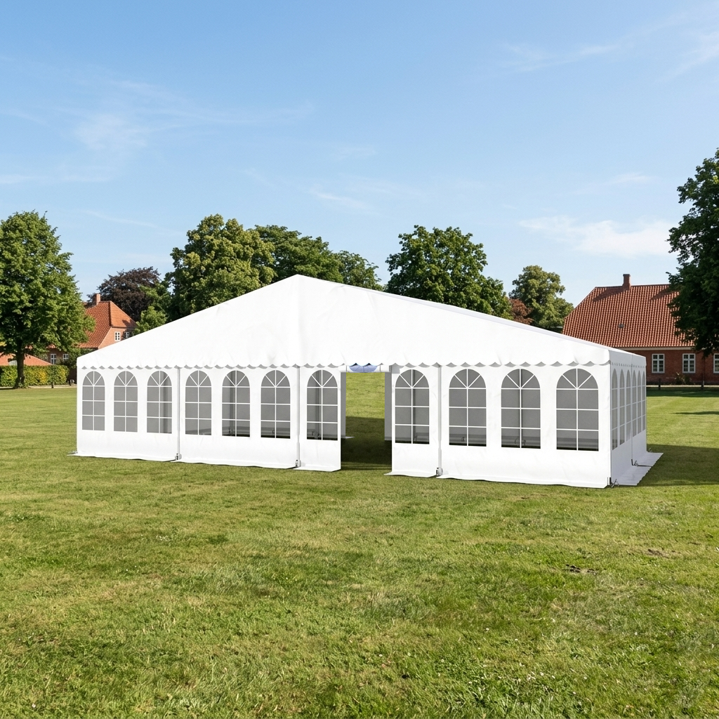 Partytelt Komplet 12 x 6 mtr. HVID