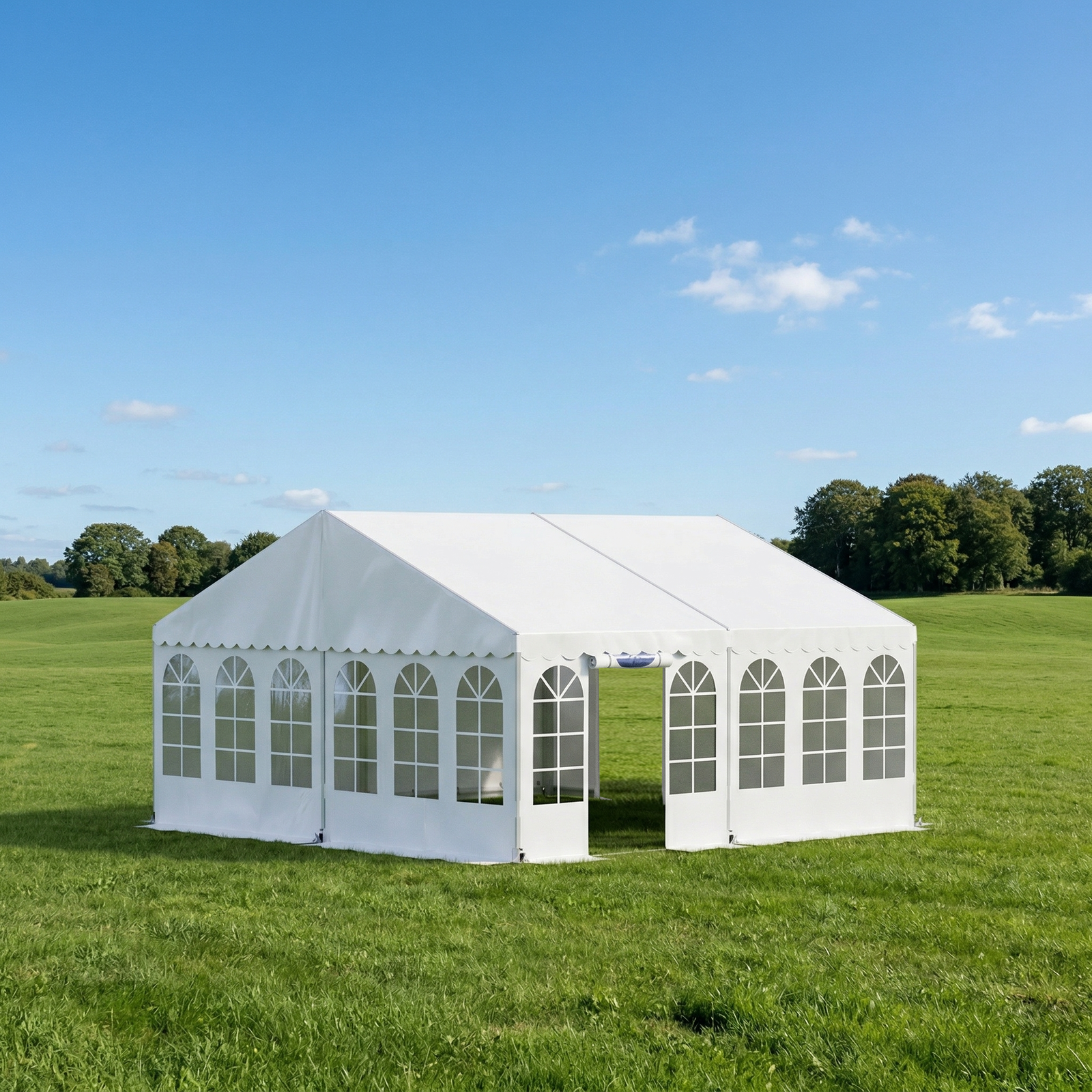 Partytelt Komplet 6 x 6 mtr. HVID