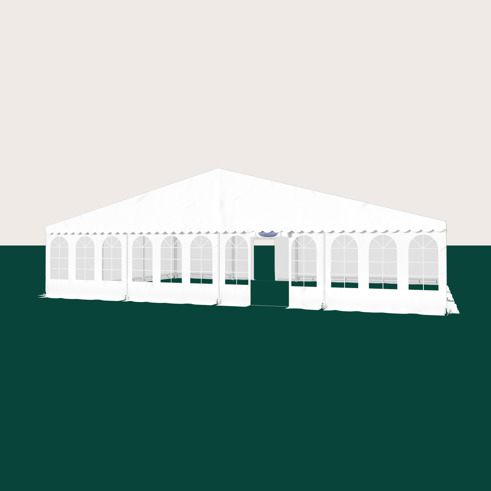 Partytelt Komplet 12 x 9 mtr. HVID