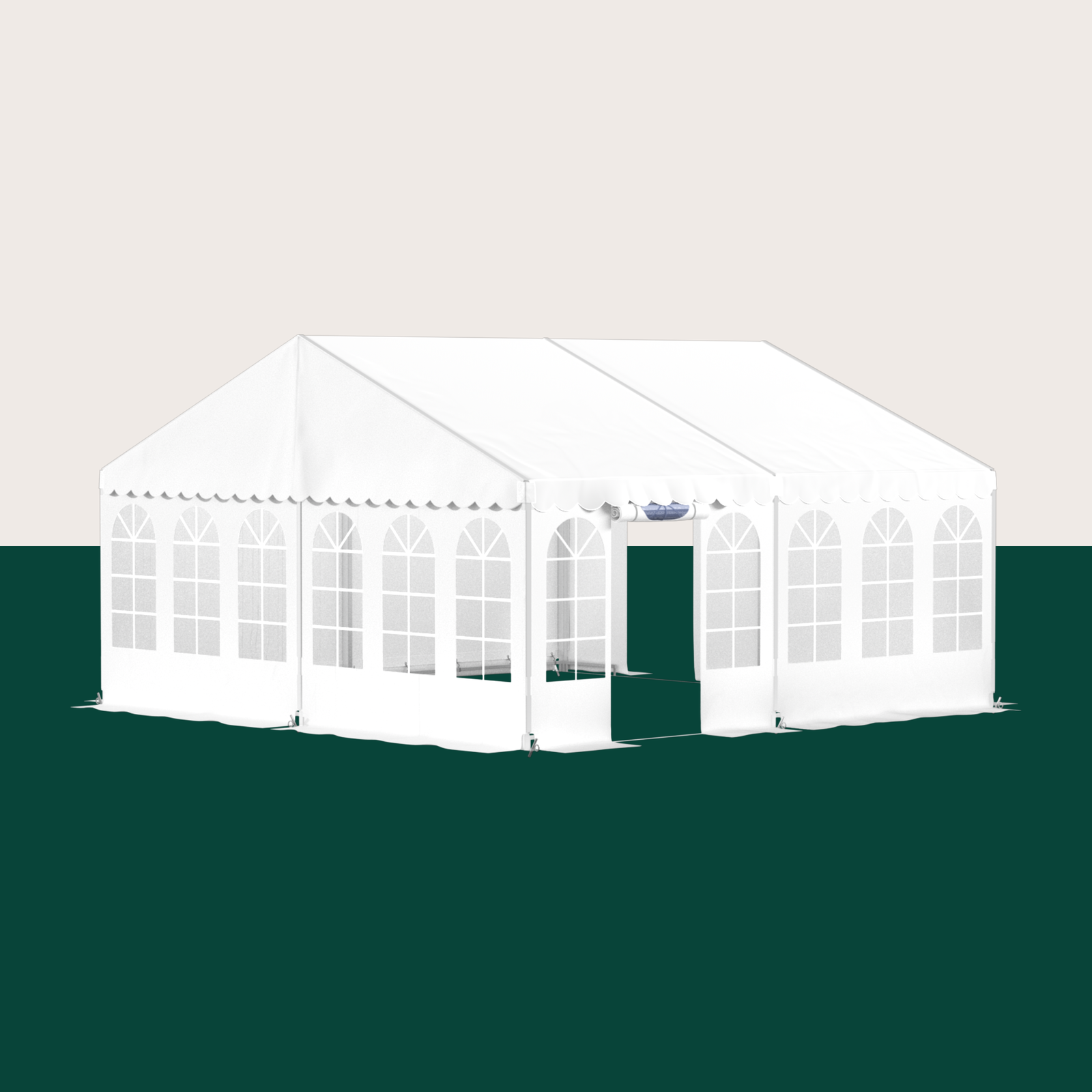 Partytelt Komplet 6 x 6 mtr. HVID