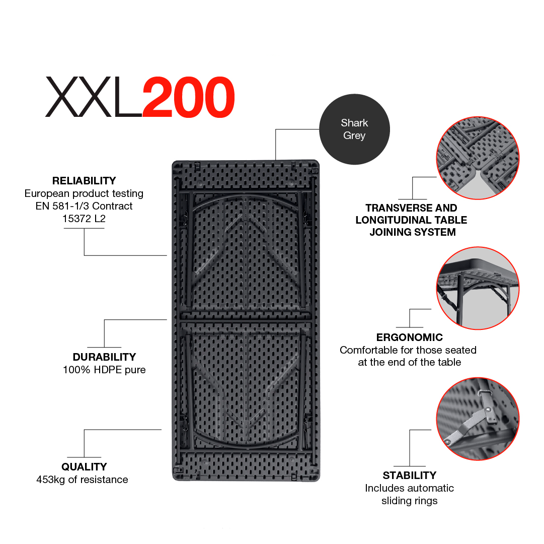 Zown New Classic - klapbord XXL 200x90 cm
