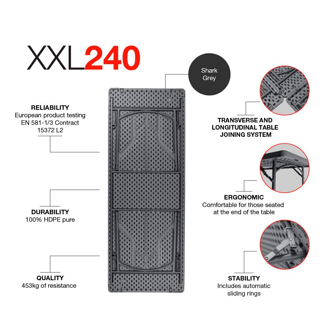 Zown New Classic - klapbord XXL 240x90 cm