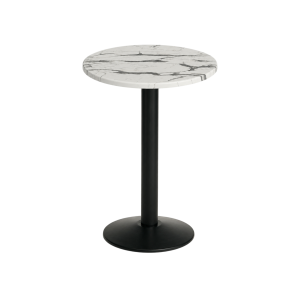 Carrara marmorlook bordplade rund